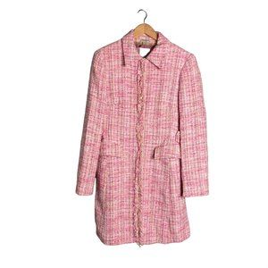 Missoni Italy Sz 12 Pink Long Jacket Coat Lined